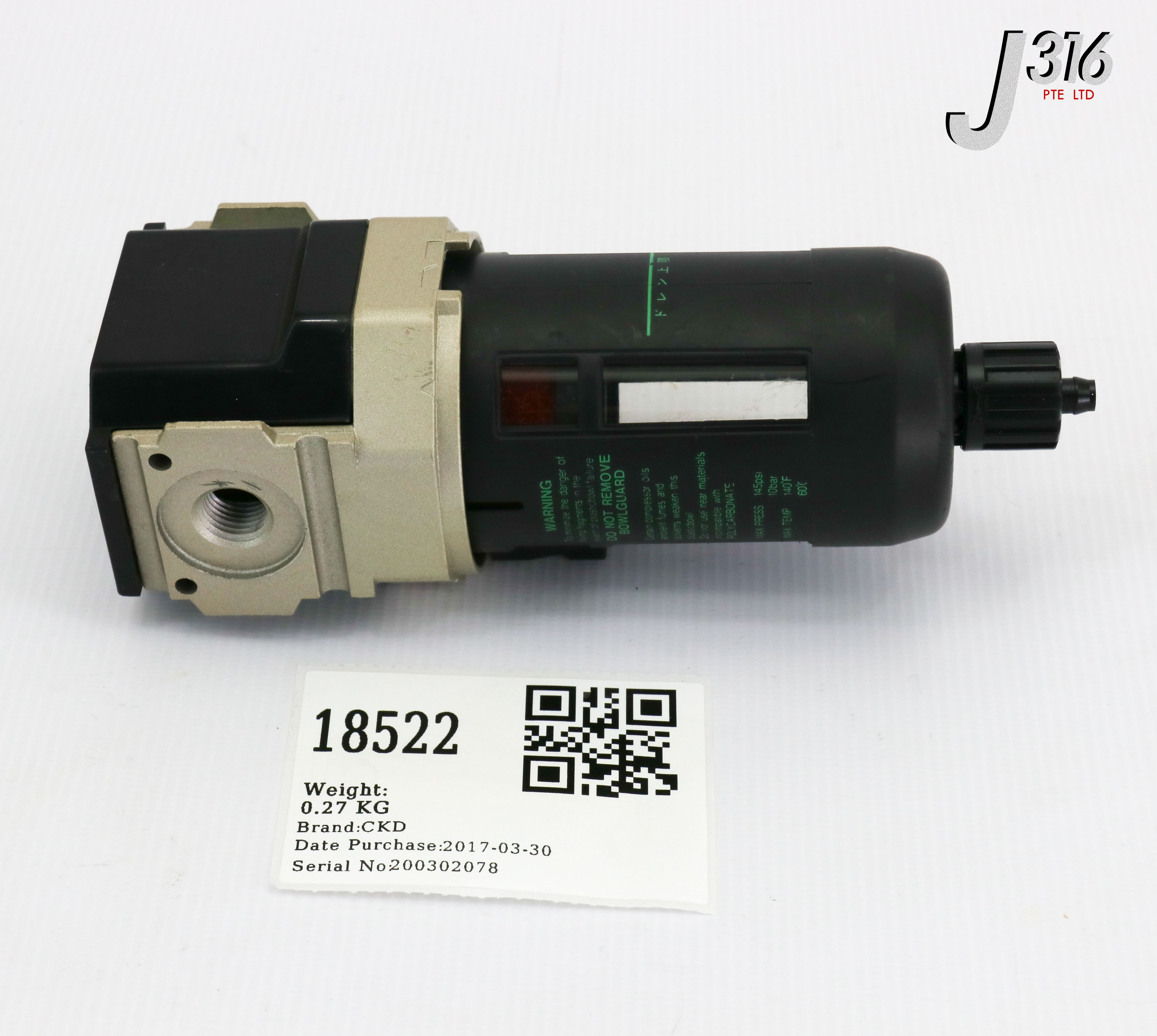 ラジコン 18522 CKD OILMIST FILTER, 1MPA, MAX TEMP 60 DEG M3000-8 | eBay